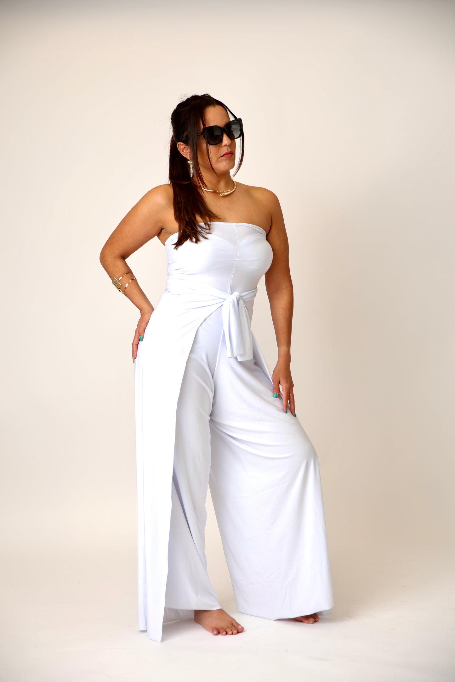 White 5-Way Convertible Jumpsuit